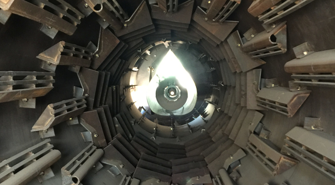 Flights of CFM Counterflow Dryer / Drum Mixer